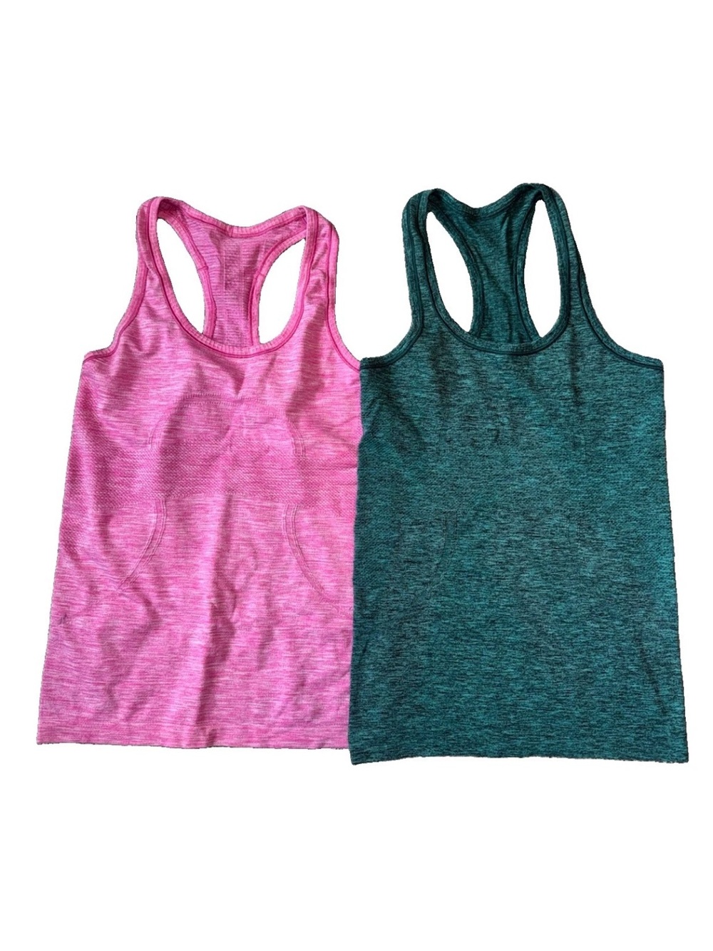 Lululemon Swiftly Tech Racerback Tank Top Lot of 2 Pink Green Seamless Size 6